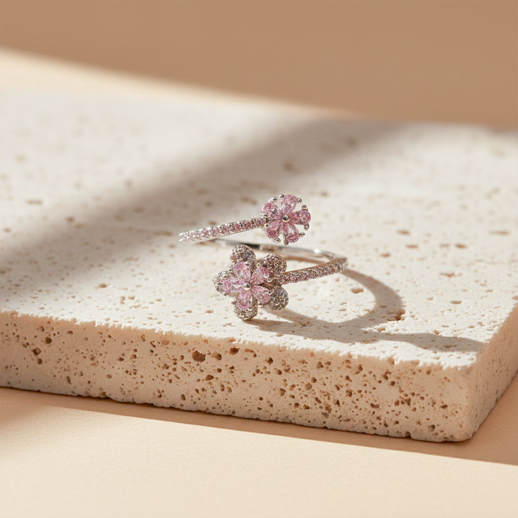 Pink Blossom Duo Ring - GWR-65