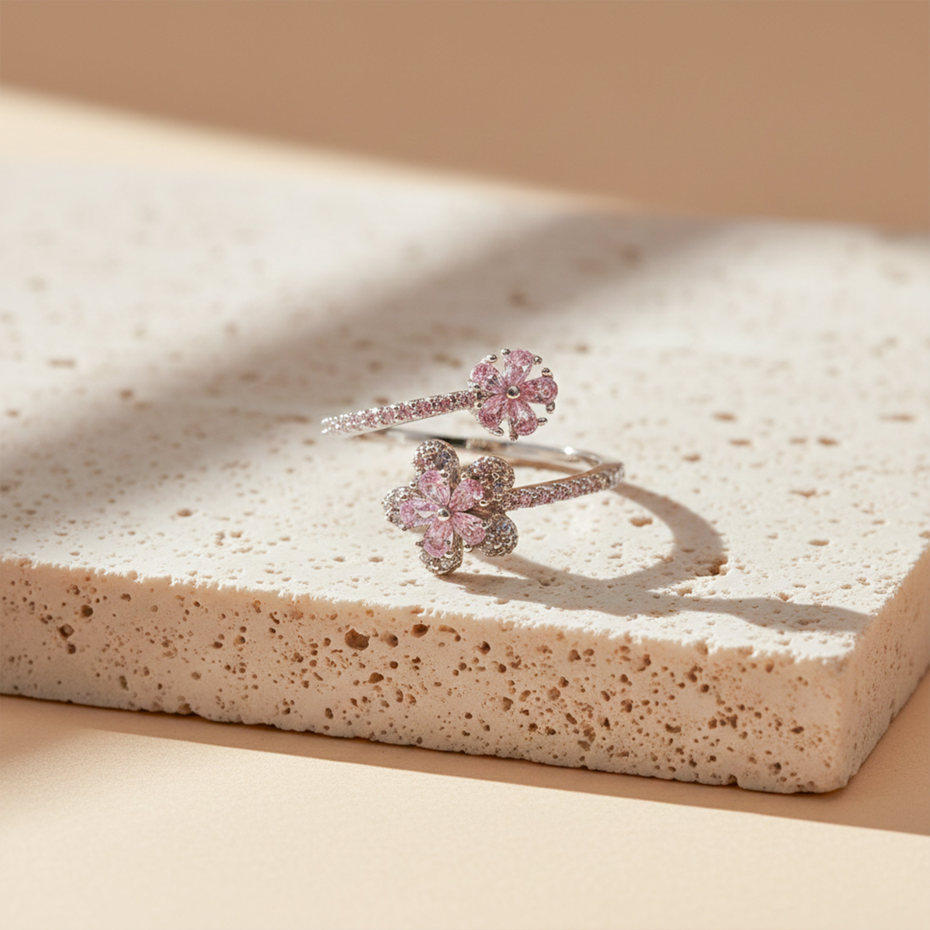 Pink Blossom Duo Ring - GWR-65