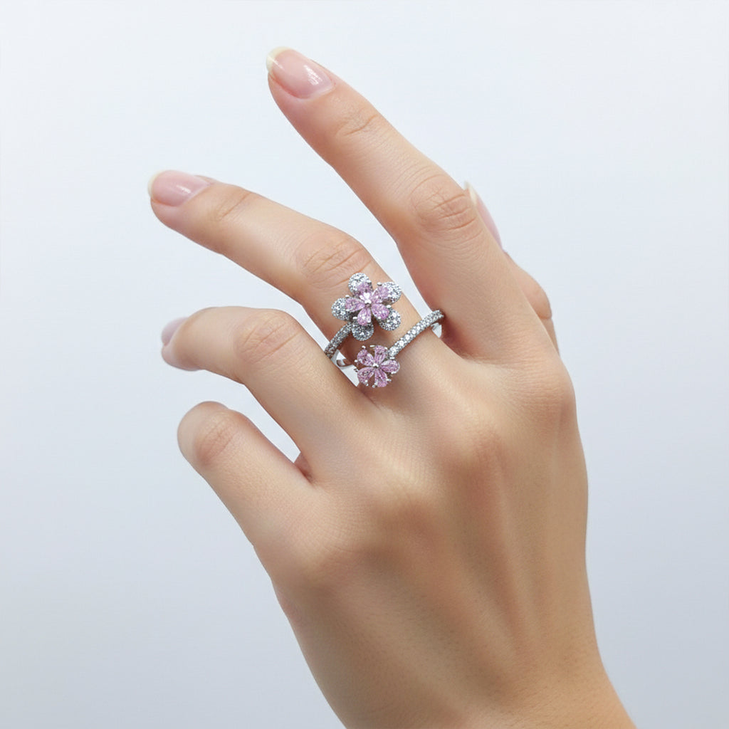 Pink Blossom Duo Ring - GWR-65