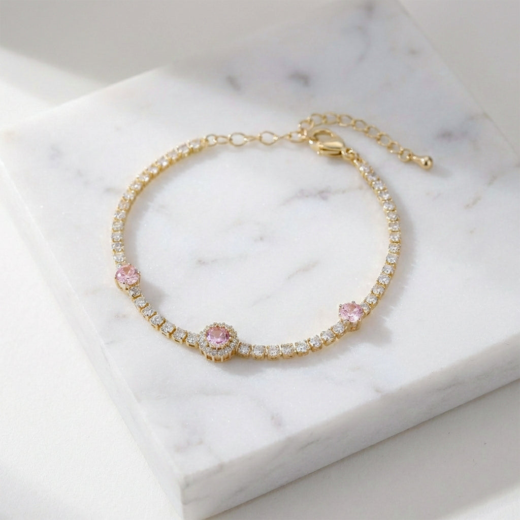 Blush Radiance Tennis Bracelet - GWB-105