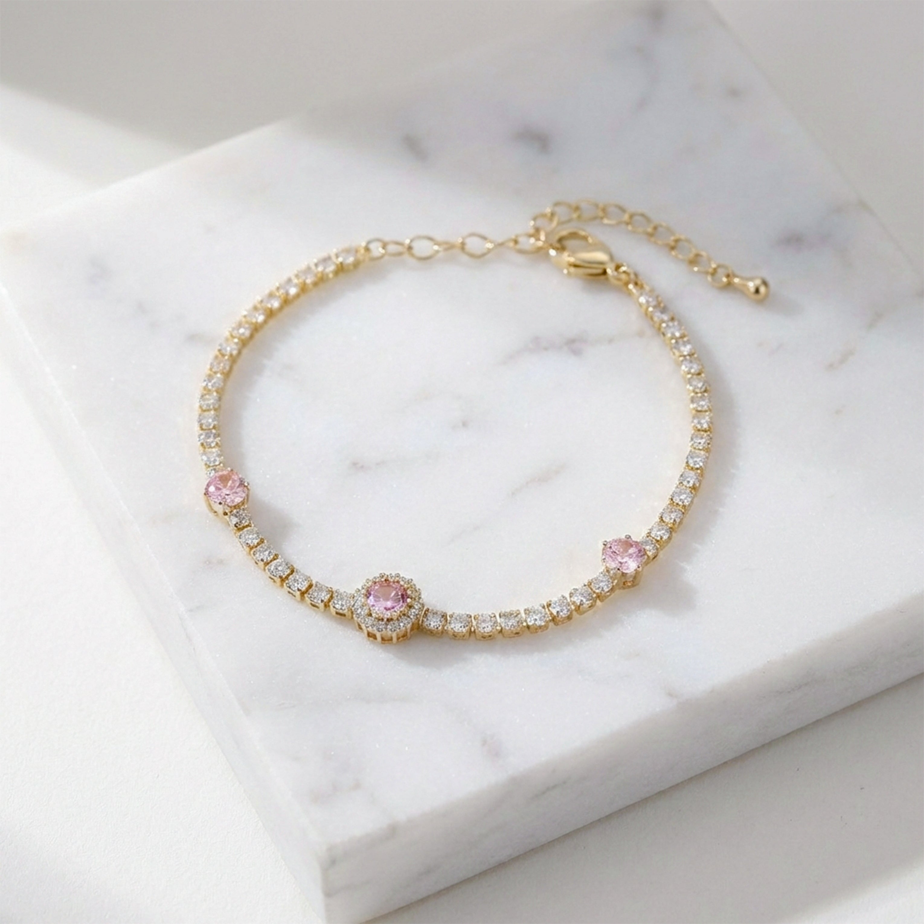 Blush Radiance Tennis Bracelet - GWB-105