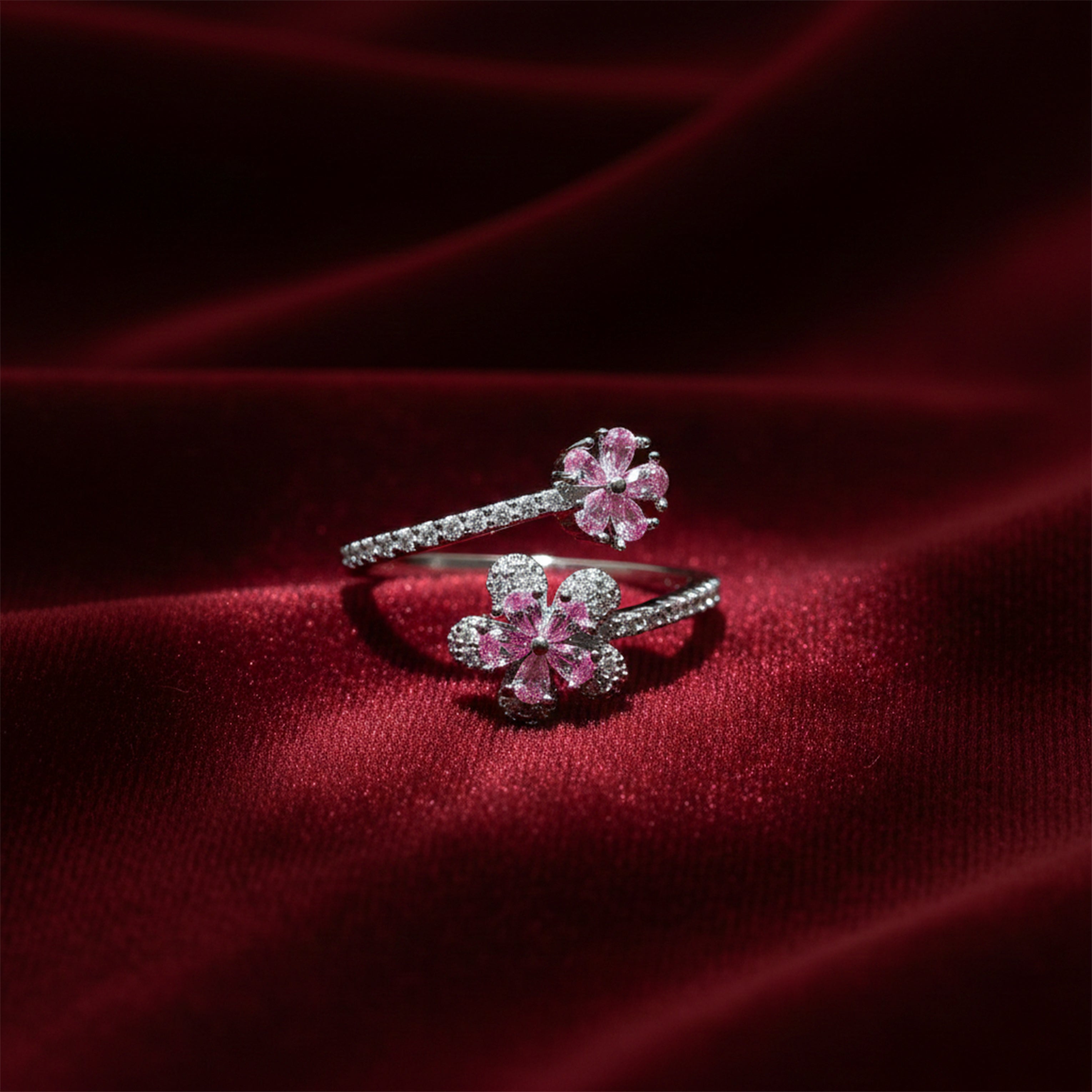 Pink Blossom Duo Ring - GWR-65