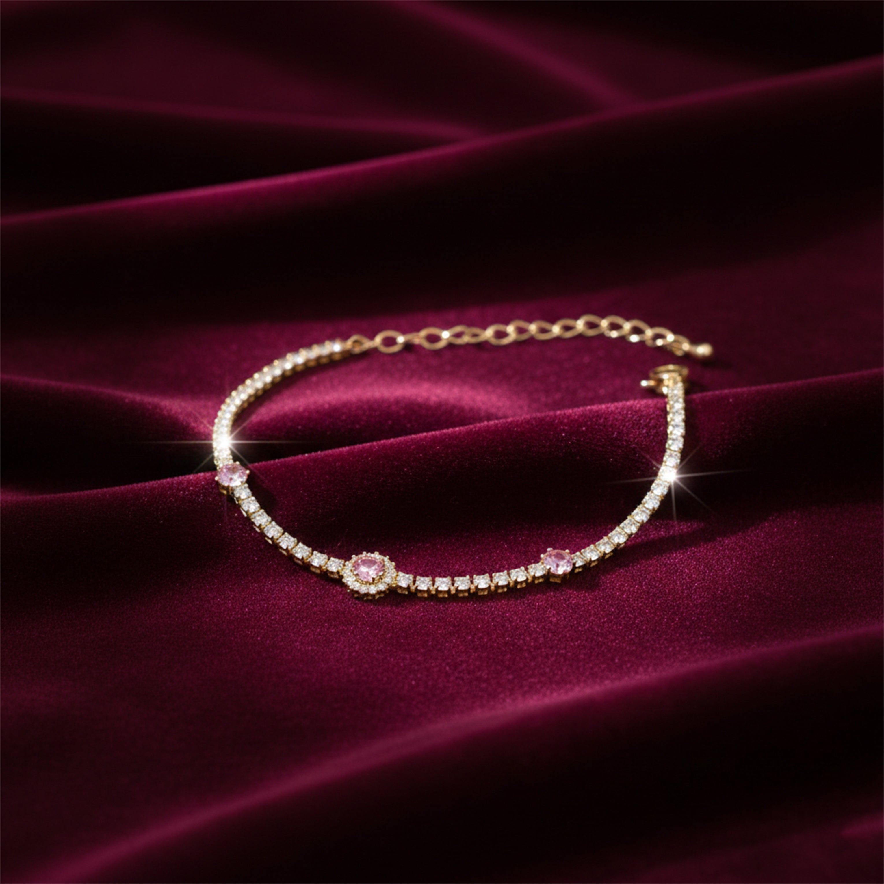 Blush Radiance Tennis Bracelet - GWB-105