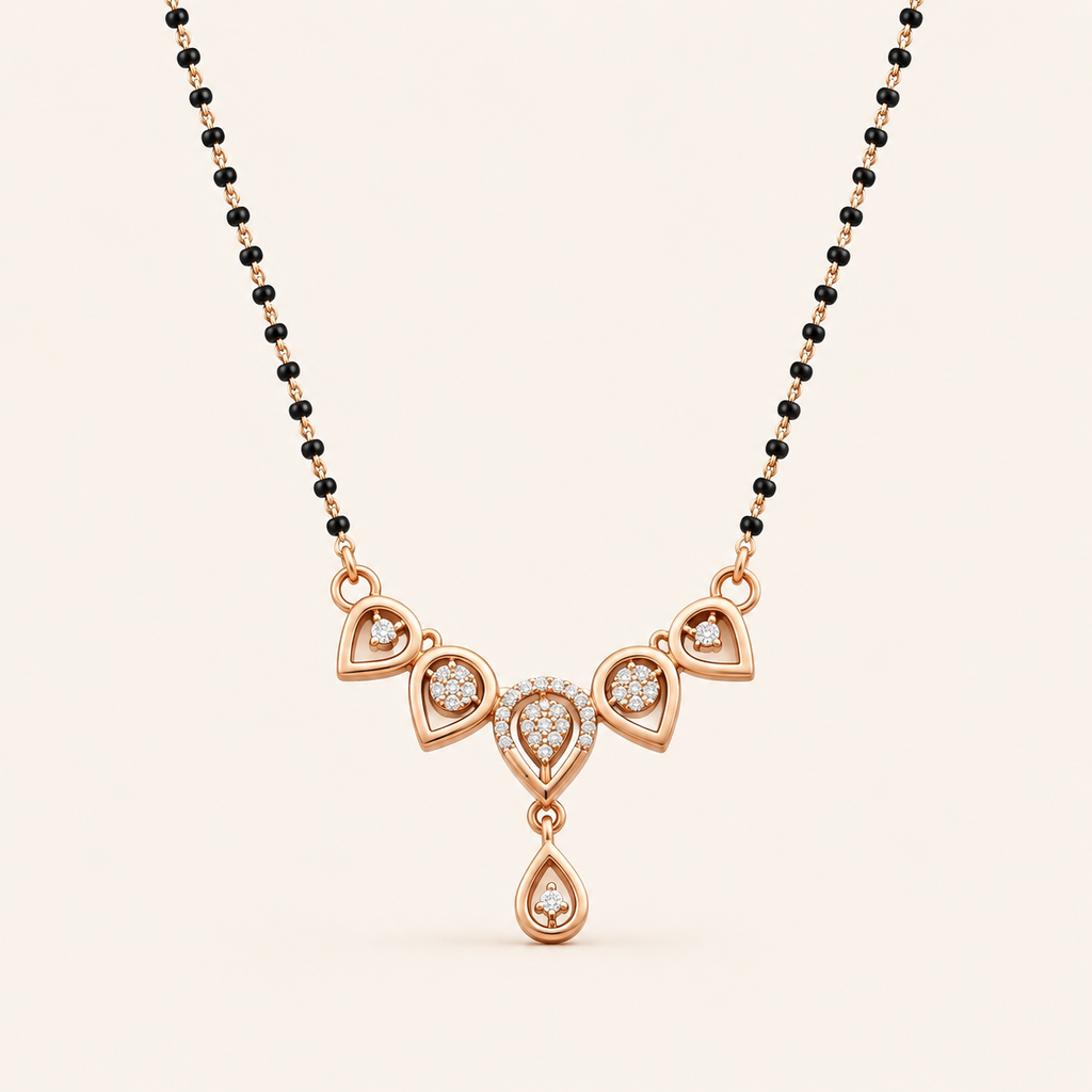 Rose Teardrop Elegance Mangalsutra  - GM-54