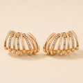 Gold wave studs GWE-06
