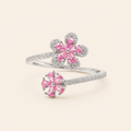 Pink Blossom Duo Ring - GWR-65