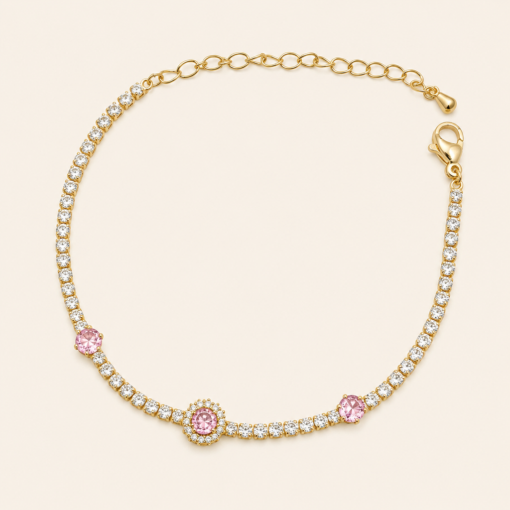 Blush Radiance Tennis Bracelet - GWB-105