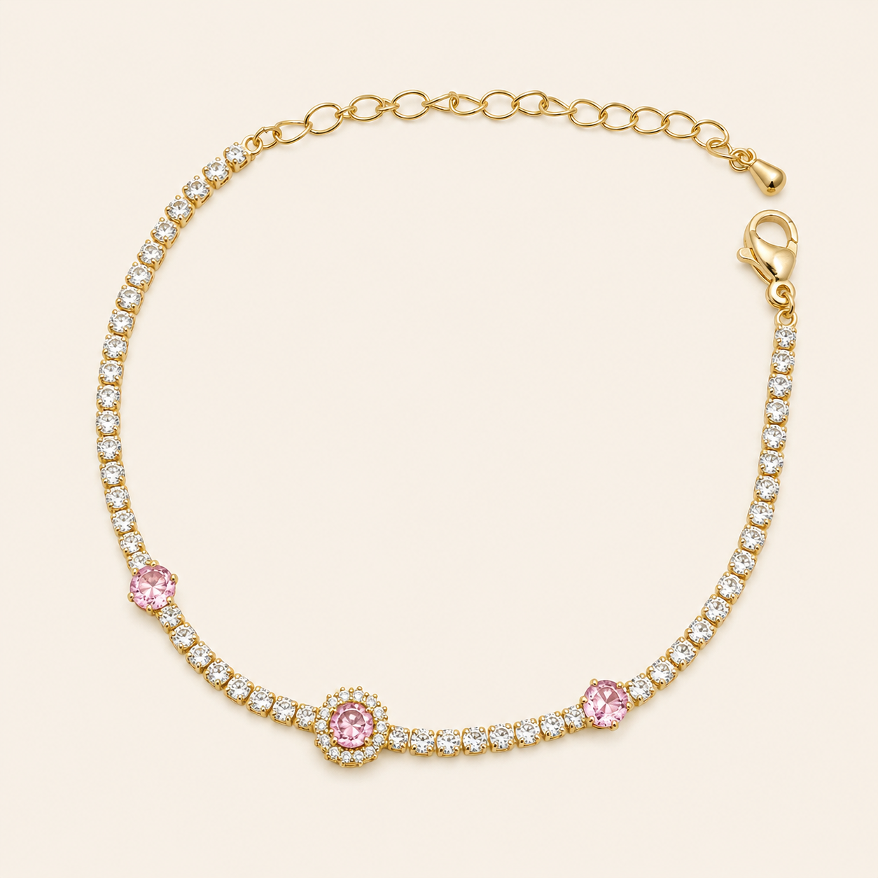 Blush Radiance Tennis Bracelet - GWB-105