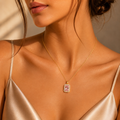 Rose Crystal Pendant Necklace