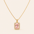 Rose Crystal Pendant Necklace