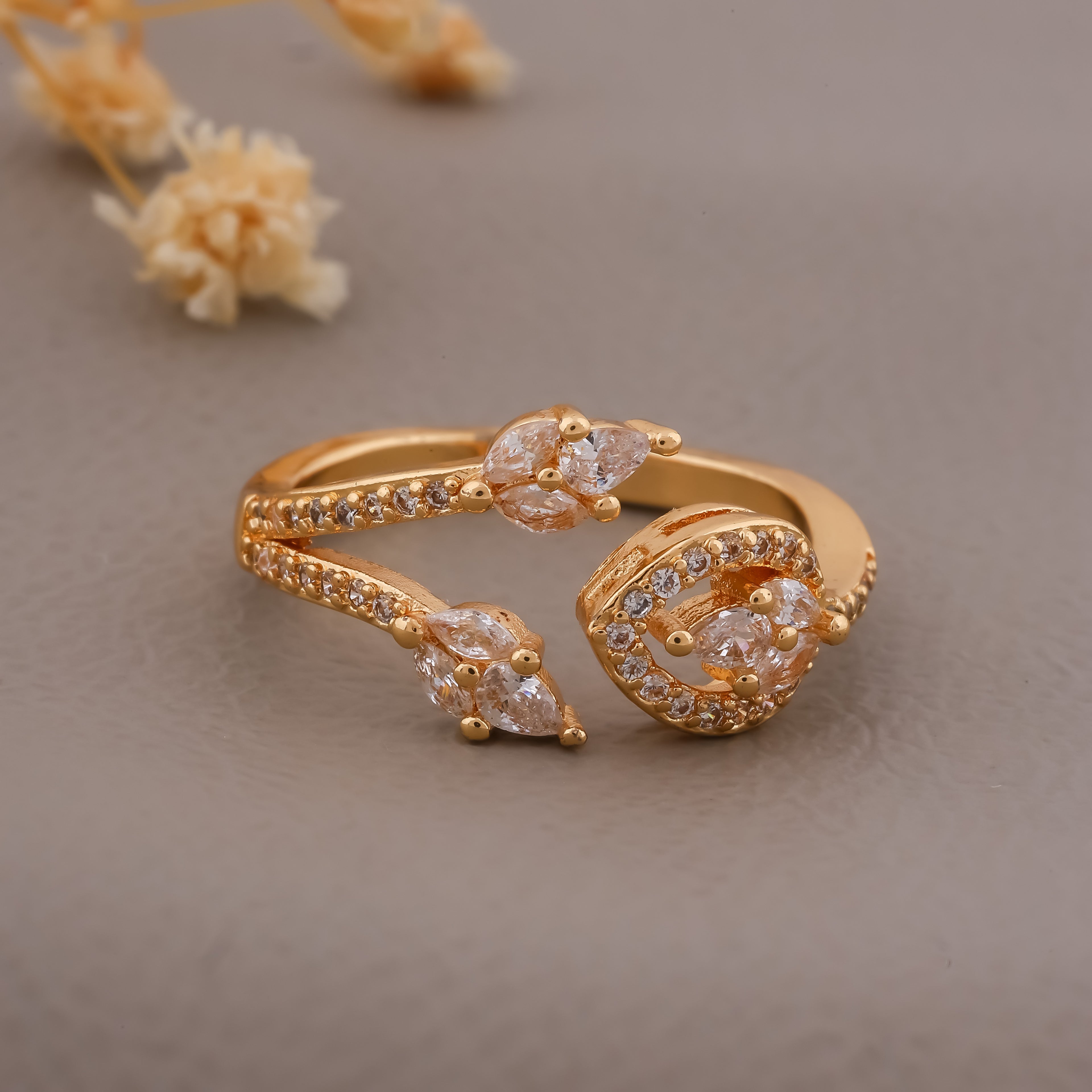 Royal Leaf Wrap Ring - GWR-1