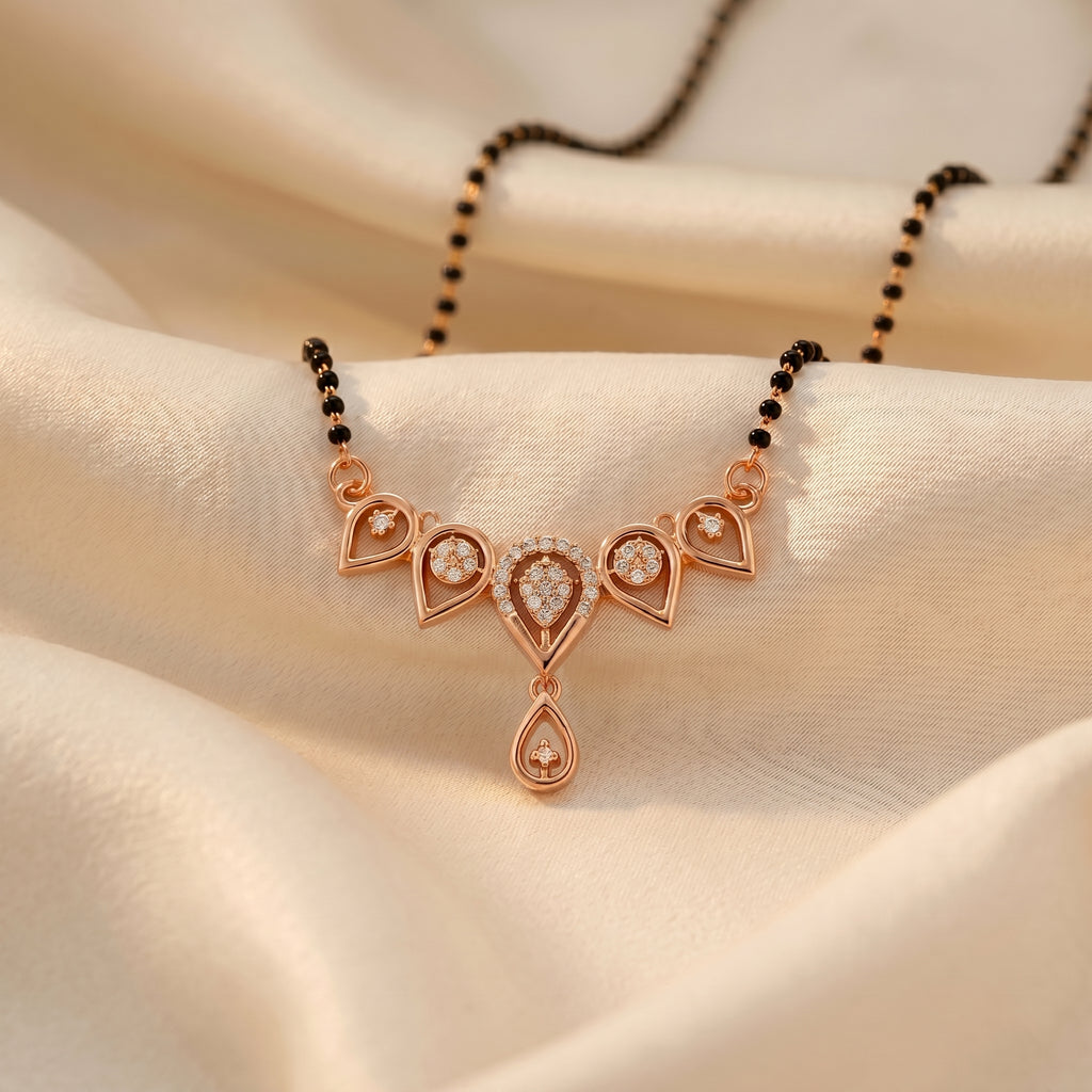 Rose Teardrop Elegance Mangalsutra  - GM-54