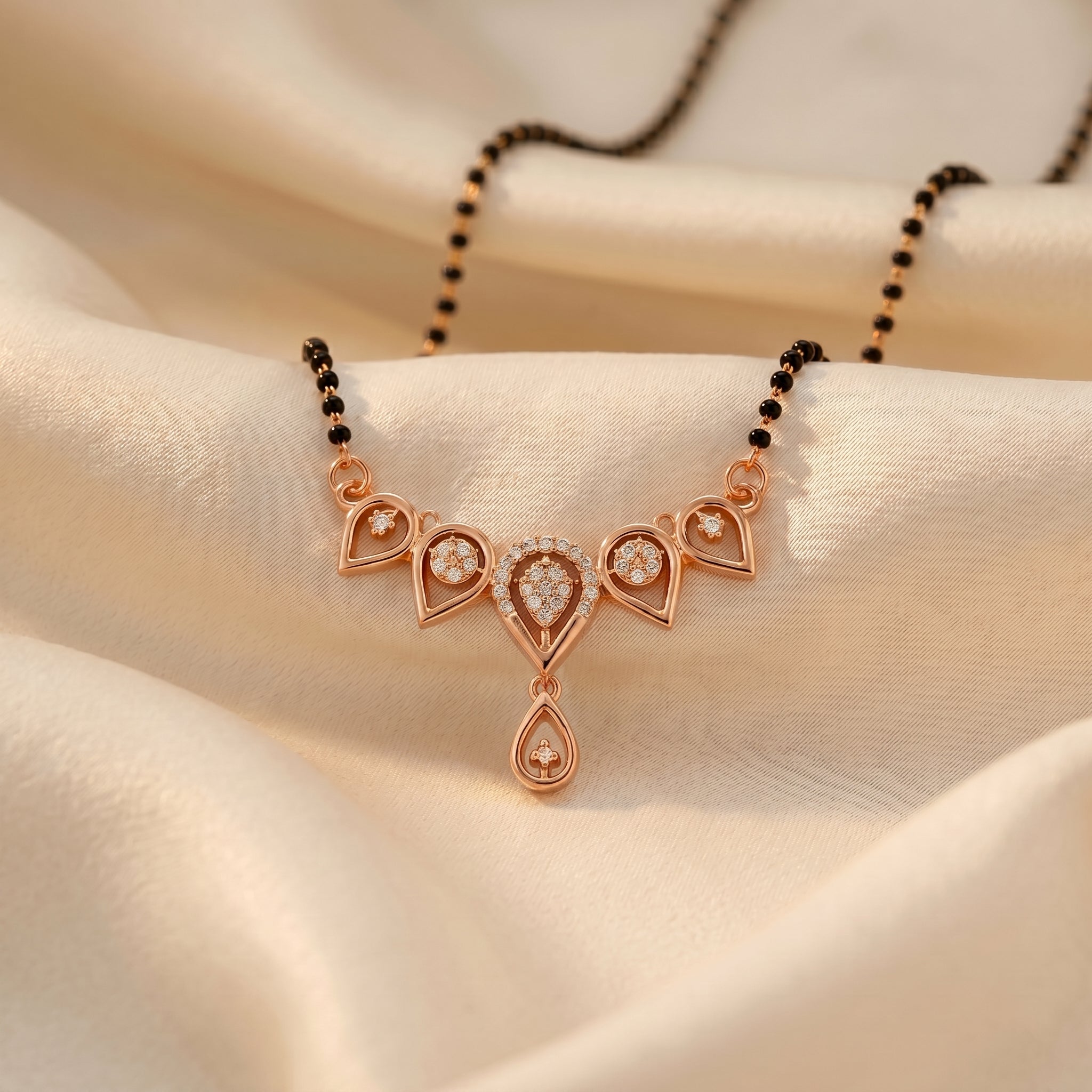 Rose Teardrop Elegance Mangalsutra  - GM-54